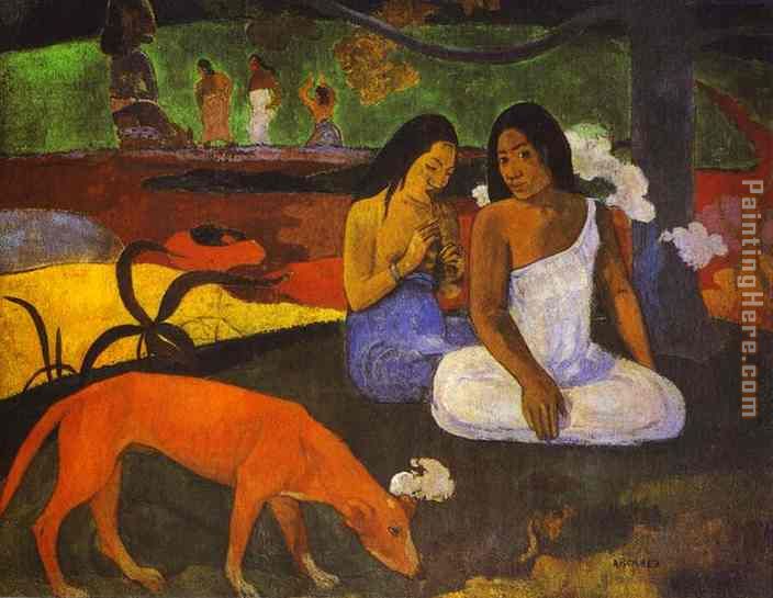 Arearea painting - Paul Gauguin Arearea art painting